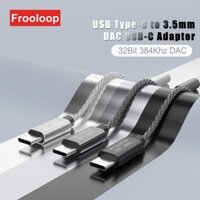 Dac USB C sang 3,5mm Bộ chuyển đổi âm thanh Aux Type C ALC5686 Chip 32Bit 384KHz Micro hỗ trợ giải mã kỹ thuật số Tám dây đồng