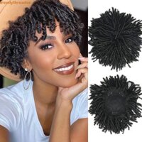 Dadigol Dreadlock Tóc Topper Tóc Giả, Afro Tóc Giả Kẹp Trong Locs Bện Tóc Giả, Bện Nửa Tóc Giả 6 Inch Móc Bím Tóc Giả Ngắn Mềm Mại Dreads Dành Cho Nam Nữ
