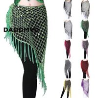 Dadomyd Belly Dance Hip Scarf, phong cách Sequins Belly Dance Trang phục, Gợi Cảm Rỗng Tua Rua Bụng Nhảy Dây Thắt Lưng Trang phục