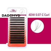 DADOMYD Dadomyd Lông Mi Giả, Phần Mở Rộng Lông Mi Uốn 0.07mm C, Trang Điểm Mắt Hình Chữ W Tự Nhiên Làm Đẹp Chồn Lông Mi Cá Nhân Nữ