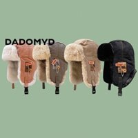 DADOMYD Mũ Bẫy, Mũ Cossack Lông Thú Giả Ấm Áp Mùa Đông, Mũ Bông Tai Sang Trọng Ushanka Nga Thời Trang Nam Nữ