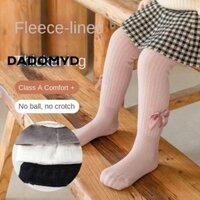 Dadomyd Nơ Quần Cashmere, Quần Nhung Cotton Ấm Áp, Dễ Thương Cho Bé Vớ Dày Trẻ Em Quần Mùa Đông