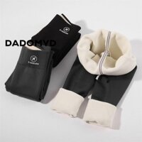 Dadomyd Quần Legging Lót Lông Cừu Trẻ Em, Mùa Thu Đông Eo Co Giãn Bé Gái Quần Dày Ấm Áp, Thời Trang Full Chiều Dài Footles Quần Cho Trẻ Em Bé Gái