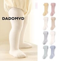 DADOMYD Quần tất trẻ em DADOMYD, Quần bó Cotton thoáng khí cho bé, Quần legging dệt kim màu trơn ấm áp cho trẻ em
