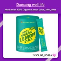 Daesang well life Hey Lemon Detox 100% Nước chanh hữu cơ, 20ml, 50ea