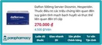 Daflon 500mg Servier 4 vỉ x 15 viên – Điều trị suy giảm tĩnh mạch, trĩ