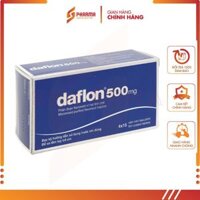 DAFLON 500MG – Trị rối loạn tuần hoàn tĩnh mạch và các triệu chứng trĩ cấp – Servier [Pháp] – 1 viên