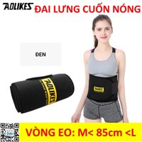 Đai bụng Đai lưng thể thao tập gym chính hãng Aolikes 7983 7980 7981 7990 7996 7995 Đai bảo vệ lưng yeah - 7980-Quấn bụng Đen,L