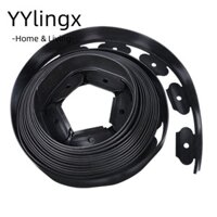 Đai cách ly đá cỏ YYLINGX, Đai phân vùng xanh 1 mét hình chữ L, Tấm giữ nhựa PE mật độ cao 4X5cm Vỏ cây Vỏ bãi cỏ
