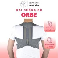 Đai Chống Gù Orbe Màu Xám Dáng Số 8 Chun Co Giãn Không Latex Định Hình Cột Sống Hỗ Trợ Loãng Xương
