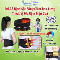 Đai Chữa Đau Lưng Thoát Vị Đĩa Đệm, Đai Quấn Nóng Đá Tourmaline Kết Hợp Từ Tính Kéo Giãn Định Hình Cột Sống