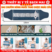 Đai Chườm Nóng Muối Thảo Dược - Đai Quấn Nóng Ngải Cứu Muối Biển - Túi Chườm Nóng Đá Muối Giảm Đau Nhức Toàn Thân