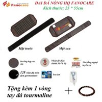 Đai đá nhiệt nóng HQ Fanocare đá lục tròn đen bản hình chữ nhật KT 25*55cm