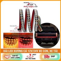 Dải Đèn Led Tín Hiệu Cảnh Báo 12V, Hình Xương Cá Gắn Đuôi Xe Hơi, Xe Tải, Xe Con, Xe Bán Tải, SUV, RV, Van