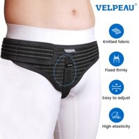 Đai đeo hỗ trợ thoát vị bẹn/đùi/háng VELPEAU bên trái/phải+miếng nén tháo rời được/thắt lưng điều chỉnh được cho nam nữ