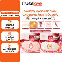Đai đeo massage MUSELOVE chườm ấm giảm đau bụng kinh nguyệt, túi làm ấm bụng tử cung cho phụ nữ quà tặng bạn nữ DSB01