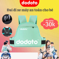 Đai đi xe máy an toàn cho bé dodoto, địu ngồi xe máy cho bé có phát quang, ngồi trước sau đai lưng vai và ngực