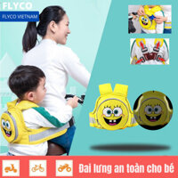 Đai đi xe máy an toàn cho bé Flyco - Tích hợp dải phản quang an toàn đi đêm, có túi đựng cho bé. Nhỏ gọn, dễ mang vào dễ