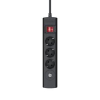 Dải điện Huntkey SGA407 với 3 ổ cắm AC 2 cổng sạc USB Chất liệu chống cháy Cửa chớp bảo vệ trẻ em