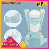 Đai địu em bé có đỡ cổ + bệ (ghế ngồi) hộp tì để đồ tiện dụng chống gù cho bé yêu, điệu trẻ em cao cấp 6 tư thế...