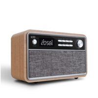 ĐÀI FM BÁO THỨC , BLUETOOTH , USB NGHE NHẠC VỎ GỖ CỔ ĐIỂN LOCI D29