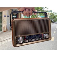 Đài FM Bluetooth HR-510 511 - Loa bluetooth kết hợp đài radio - Phong cách cổ điển vintage - Vỏ gỗ sang trọng