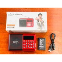 Đài FM Craven CR26 nhỏ gọn màu SIÊU đẹp, hoài cổ và sang trọng Có thể nghe nhạc MP3, nghe sóng FM USB dễ sử dụng