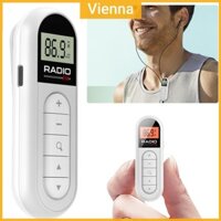 Đài FM Mini Pocket Clip Radio với tai nghe 3,5 mm để đi bộ cắm trại chạy bộ
