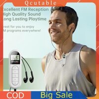 Đài FM Mini Pocket Clip Radio với tai nghe 3,5 mm để đi bộ cắm trại chạy bộ