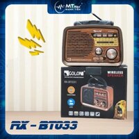 Đài FM RX-BT033 phong cách cổ điển âm thanh to rõ hỗ trợ nghe nhạc qua bluetooth thẻ nhớ usb