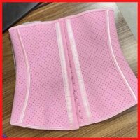 Đai Gen Nịt Bụng Latex Giảm Eo &amp; Mỡ Bụng Latex Slim Shaper 9 xương, gen nịt bụng latex - Hồng,XXXSEo < 58cm