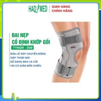 Đai hỗ trợ khớp gối Tynor D09, Nẹp trợ lực khớp gối có bản lề kép, có lỗ hở xương bánh chè , hàng chính hãng | hadimed
