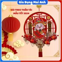 Dải Hoa Thần Tài Lắc Đầu Gọi Mời Tài Lộc, Đồ Trang Trí Tết 2024, Thần Tài Treo Cửa May Mắn