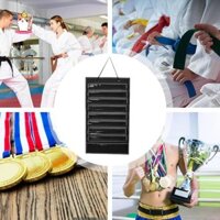 Đai Karate Giá Trưng Bày 8 Thắt Lưng Treo Tường Thắt Lưng Hiển Thị Giá Đỡ Có Nắp Bụi Võ Thuật Thắt Lưng Người Tổ Chức Taekwondo Đai