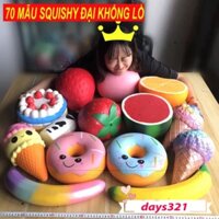 [ĐẠI KHỔNG LỒ] Squishy hình bánh hình thú hình trái cây tạo thế bung file bóp trút giận mềm mại giải phóng stress cho bé
