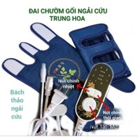 Đai khớp gối ngải cứu đông y chườm ấm - Cải thiện đau mỏi, tê bì chân tay, khô khớp, thoái hóa