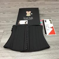 Đai latex 25 xương cao su non Hy Lạp - Gen nịt bụng giảm mỡ - Đai định hình lên dáng chuẩn - Đen 29cm,XXXSbụng 55 - 61cm