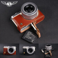 Đài Loan TP Handmade Da Bò Panasonic GM1 GM5 Da Thật Chính Hãng Đế GM1S Túi Máy Ảnh Tay Cầm Bảo Vệ