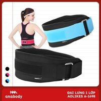 Đai Lưng 1 Lớp Bảo Vệ Tập Gym Aolikes A-1698 | Đai Lưng Thể Thao Cao Cấp Chính Hãng
