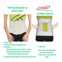 Đai Lưng Cột Sống Cố Định Sau Mổ Phẫu Thuật, Áo Vùng Lưng H3 ORBE
