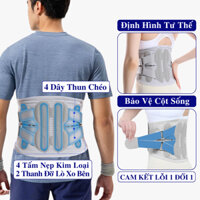 Đai Lưng Cột Sống Thoát Vị Đĩa Đệm Cao Cấp Andego Với 3 Miếng Lót Bổ Trợ Cải Thiện Vóc Dáng Chống Mỏi Lưng