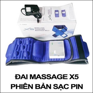 Đai massage bụng X5 không dây pin sạc HL-601 đèn hồng ngoại - 1 cần gạt