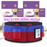 Đai massage bụng x5 pin hồng ngoại, Đai bụng dùng pin, Đai x5 dùng pin mát xa bụng