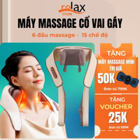 Đai Massage Cổ Vai Gáy 6D Nhiệt Hồng Ngoại, Máy Massage Lưng và Cột Sống, gối massage cổ vai gáy