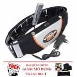 Đai massage nóng & rung 2 trong 1 VIBRO SHAPE (Đen) + Tặng 1 Đai quấn nóng giảm mỡ bụng SWEAT BELT