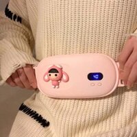 Đai Massage Thỏ Hồng Giảm Mỡ Giảm Cân, Máy Chườm Nóng Giảm Đau Bụng Kinh, Giảm Đau Lưng Cao Cấp