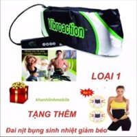 Đai massage thon gọn bụng Vibroaction + Đai nịt bụng sinh nhiệt giảm mỡ.