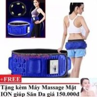 Đai Mát Xa Giảm Béo Bụng X5 + Tặng Máy massage dưỡng trắng da mặt bằng ion (Trắng)