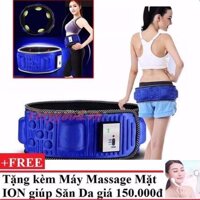 Đai Mát Xa Giảm Béo Bụng X5 + Tặng Máy massage mặt DS-039 bằng ion (Trắng)