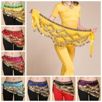 Đai múa bụng danes, khăn quàng cổ múa lụa sequins, dây chuyền thắt lưng tua rua thời trang bọc bụng rhinestone